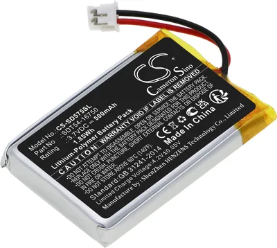 Image de TECHTEK Batterie compatible avec [SportDog] SD-575, SD-575E, SportTrainer SD-575 Black Edition Collar, SportTrainer SD-575E Orange Edition Collar rem