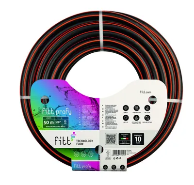 Image de Tuyau Fitt Profy Noir Tuyau D'arrosage Professionnel Anti-torsion - Fitt France