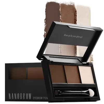 Productafbeelding van Wenkbrauw poederset Nanobrow Eyebrow Powder Kit Medium - Een set met twee wenkbrauwpoeders met een highlighter, Wenkbrauw styling kit