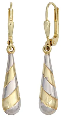 Produktbild von Ohrringe Ohrhänger Boutons Tropfen 333 Gold Gelbgold Ohrschmuck Damen