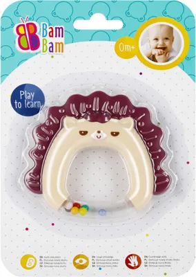 Image de Hochet bébé hérisson avec anneau de dentition de BAM BAM