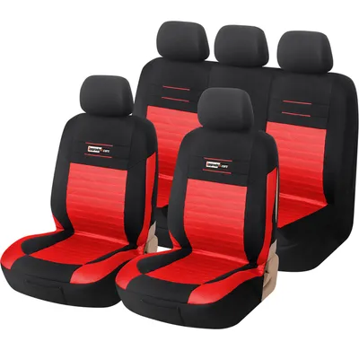 Produktbild von Auto-Sitzbezüge Universal Set Schonbezüge Schwarz Sitzauflagen Grau Sitzbezug