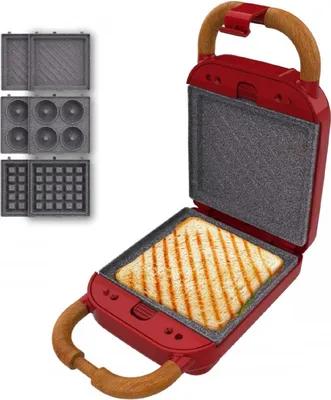 Produktbild von Cecotec Sandwichmaker Rock'nToast Retro One Red