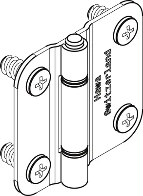 Produktbild von Hawa Multifold 30/W Mittelscharnier Scharnier für Falttüren Stahl vernickelt