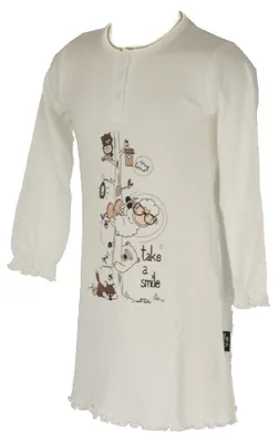 Immagine prodotto di Camicia da notte bimba femmina interlock manica lunga collo serafinino HAPPY PEOPLE articolo 3458, Anni 3/4, Cotone 100%