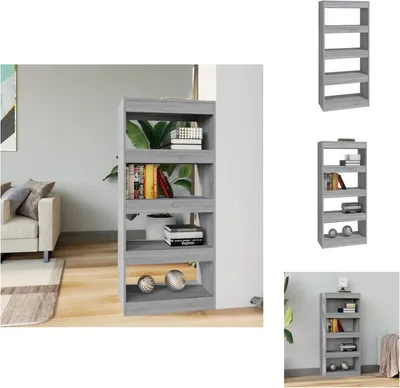Immagine prodotto di vidaXL Libreria/divisorio Grigio Sonoma 60x30x135 cm Materiale a base di legno - Librerie e librerie