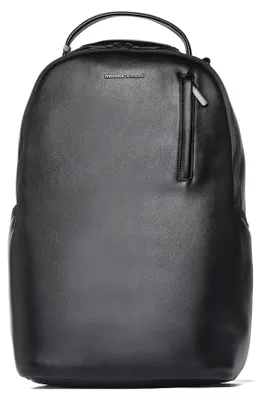 Produktbild von Momo Design Rucksack Schwarz Polyurethan mit Reißverschluss 46x29 cm Black UNICA MO-42PU-BLACK
