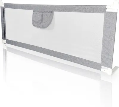 Produktbild von Jayseuw Baby Bettgitter Kinderbettgitter Bettschutzgitter mit Vertikal anhebbar und Einhandbedienung zum Schutz vor Stürzen für Babys und Kinder - 180CM