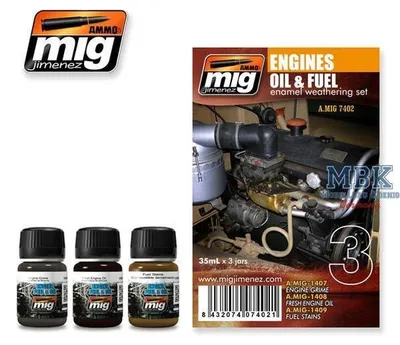 Produktbild von Ammo MIG 7402 - Alterungsset - Engines Set