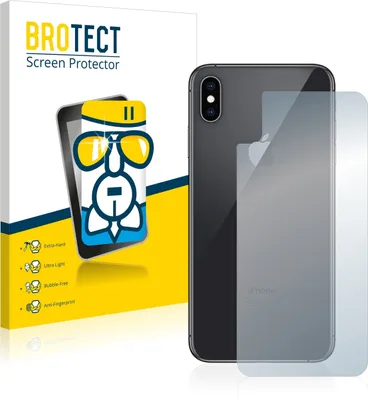 Produktbild von BROTECT Schutzglas für Apple iPhone Xs Max (Rückseite) Schutzfolie Panzer Folie Glas Display Schutz klar