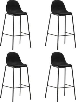 Produktbild von vidaXL 5-tlg. Bar-Set Stoff Schwarz