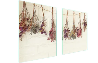 Produktbild von Glasschutzplatte Für Herd 85X52 Blumen