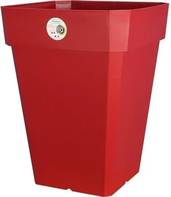 Produktbild von Blumentopf, RIVIERA Soleilla Quadratisch, 39x39x36 cm, 59 Liter, Rot, 100% Recycelbarer Kunststoff