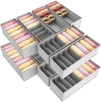 Image de Organisateur de placard 12 pièces, coffret à tiroirs, coffret de rangement pour vêtements et accessoires d'enfants