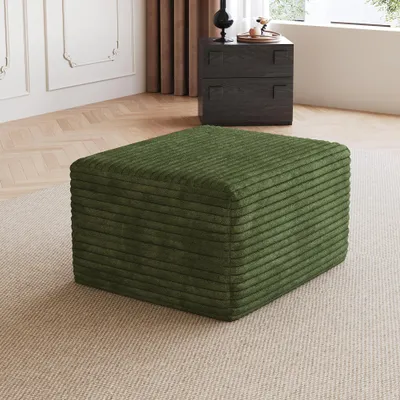 Imagen del producto de Puf modular fabricado con cuerda gruesa, ideal como reposapiés para salones o dormitorios
