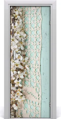 Produktbild von Tulup Türaufkleber 75x205 cm Dekorative Aufkleber Selbstklebend Wasserdichte Tapete Abnehmbar Schlafzimmer Wohnzimmer Wohnkultur - Kirschblüten