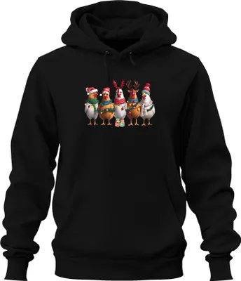 Obrázok produktu pre H�hner H�hnerhalter Huhn - Christmas Xmas Christmas Uni mikina s kapucňou, čierna, L