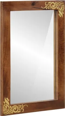 Obrázek produktu pro Koupelnové zrcadlo se zrcadlem Medová hnědá 70 x 50 x 2,5 cm