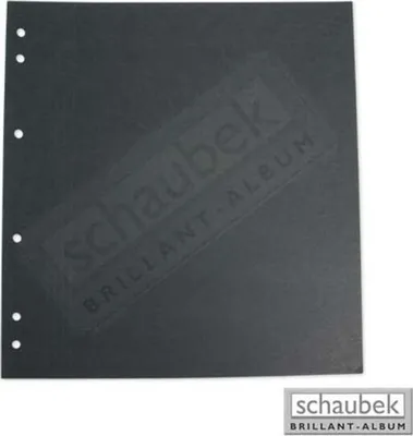 Produktbild von Schaubek Blankoblätter schwarz ohne Aufdruck - Albumkarton