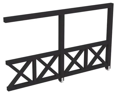 Produktbild von Seitenwand Andreaskreuz SKAN HOLZ 355 x 210 cm anthrazit