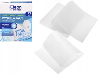 Zdjęcie produktu dla Chusteczki Do Prania Wybielające Clean Therapy 12Szt