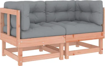 Produktbild von vidaXL Ecksofas mit Kissen 2 Stk. Massivholz Douglasie