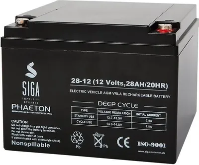 Produktbild von SIGA Phaeton AGM Akku 28Ah 12V Notstrom