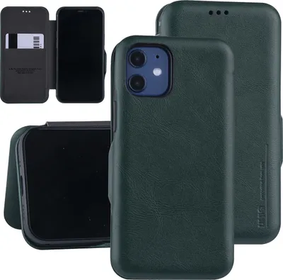Immagine prodotto di Custodia a libro verde per Apple iPhone 12 Mini - Portacarte