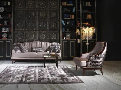 Produktbild von Sofagarnitur Viersitzer Sessel Stoffsofa Grau Polster 4 Sitzer Set