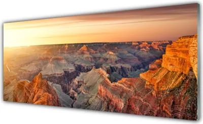 Produktbild von Acrylglasbilder 125x50 Wandbild Druck Gebirge Landschaft