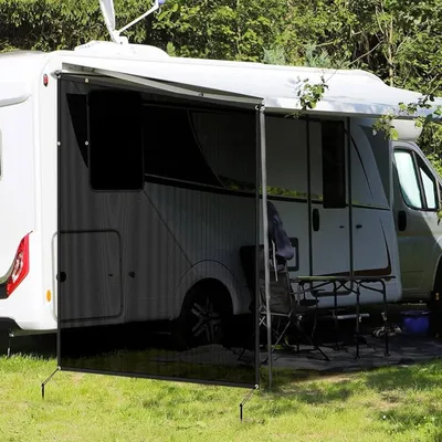 Productafbeelding van Privacy Scherm voor Camperluifel - 2.5 m x 2.1 m, Grijs
