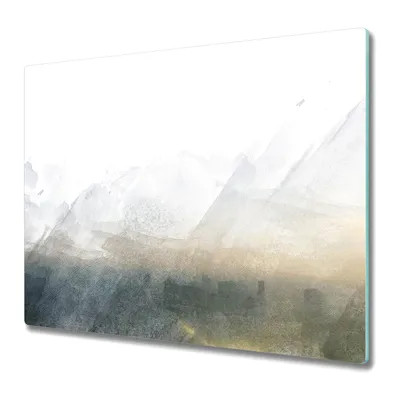 Produktbild von Küche Schneidebrett - Glas Schneidebrett - Herd Abdeckung - 60x52 - Aquarell Abstrakt