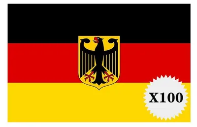 Produktbild von Deutschland Flagge Aufkleber 100 Stück mit Adler Motiv, Wetterfest, Selbstklebend für Auto, Laptop, Koffer