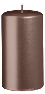 Produktbild von Stumpenkerzen Metallic Matt Mocca 130 x Ø 70 mm, 6 Stück