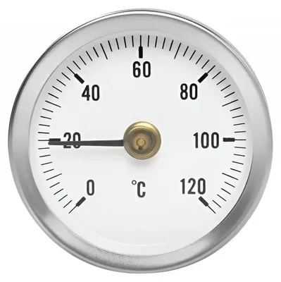 Produktbild von Ruhhy 8122 Bimetall-Anlege-Thermometer, Durchmesser 63 mm, mit Feder, 0–120 °C