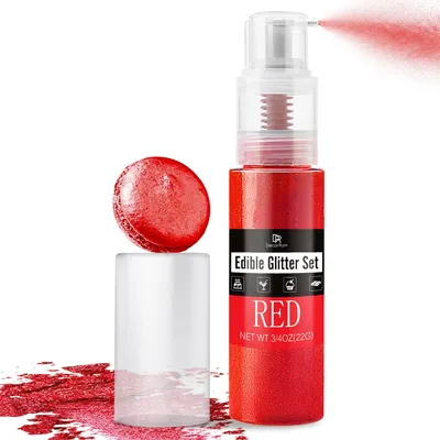 Eßbarer Glitzerspray, 22 g, rot – für Kuchen, Fondant & Cocktails