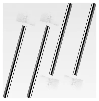 Produktbild von 4er Set Toilettenbürsten | Klobürste mit rostfreiem Edelstahlgriff und austauschbarem Kopf | WC Bürste