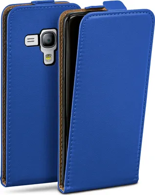 Produktbild von moex® Flip Case kompatibel mit Samsung Galaxy S3 Mini - Hülle mit 360 Grad Schutz, Blau