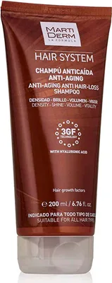 Produktbild von Martiderm Hair System 3GF Anti-Sebum Anti Hair-Loss Shampoo Stärkungsshampoo gegen Haarausfall 200 ml
