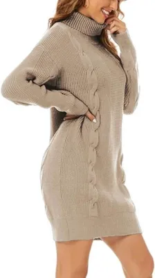 Elegantes Langarmkleid mit Stehkragen für aus 0% tot 49% Gerecycled Katoen, Hauptbild