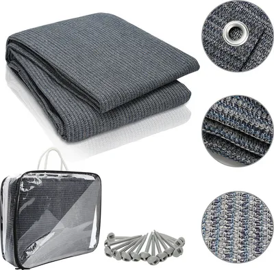 Obrázok produktu pre Fiqops Markíza Koberec Kempingové vybavenie Vodotesný kempingový koberec Podlaha stanu Vonkajší stan Plachta Pikniková deka Stanová podložka Karavan 250x250CM
