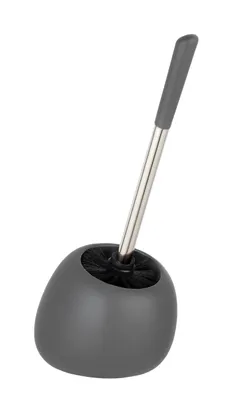 Produktbild von WENKO WC Garnitur POLARIS grau matt Keramik Toiletten Bürsten Klo Halter Bad