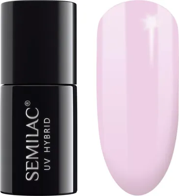 Immagine prodotto di Semilac | Smalto ibrido - Rosa tenue - 7ml - French Gel trasparente - Per manicure e unghie naturali