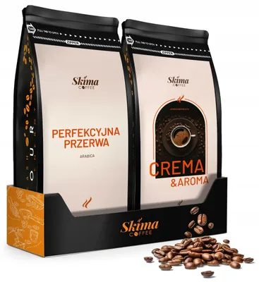 Productafbeelding van Gemalen koffie, 2 x 1 kg, CREMA&AROMA/PERFEKTNÍ PŘESTÁVKA, vers gebrand voor volautomatische koffiemachines