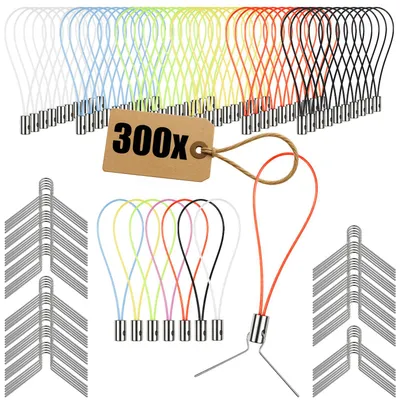 Produktbild von com-four® 300x Aufhänger für Weihnachten - Kugelaufhänger mit Metallhaken