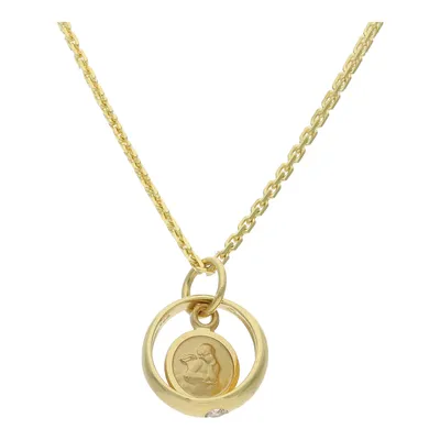 Produktbild von JuwelmaLux Anhänger 333/000 Gold Taufring mit Schutzengel und Zirkonia JL14-02-0253