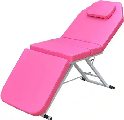 Immagine prodotto di Lettino da massaggio, pieghevole in 3 parti, struttura in alluminio, rosa, per centri estetici/spa/tattoo