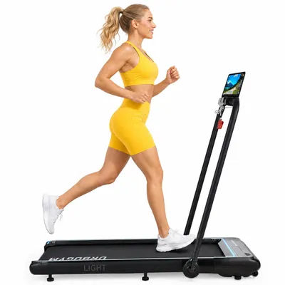 Produktbild von URBOGYM LIGHT Laufband Walking Pad klappbar 12 km/h, 2 PS, Lauffläche 42 × 106 cm, bis 100 kg, Fernbedienung, kompakt für Zuhause und Homeoffice Sport