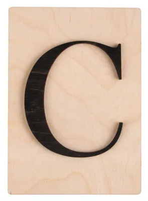 Produktbild von Schwarzer Holzbuchstabe 'c' 14,8 x 10,5 cm