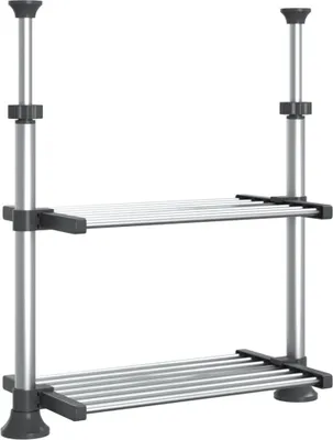 Obrázek produktu pro vidaXL Kuchyňský regál 50x25x(50-70) cm Hliník